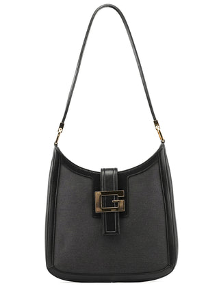 Gucci 001 4142 Anthracite Canvas Square G Shoulder Bag