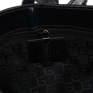 Gucci 001 4150 Black Patent Leather Jackie Shoulder Bag