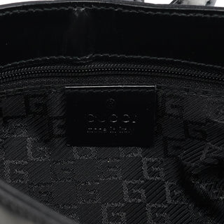 Gucci 001 4150 Black Patent Leather Jackie Shoulder Bag