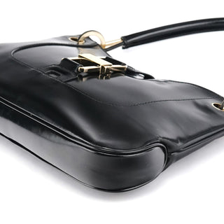Gucci 001 4150 Black Patent Leather Jackie Shoulder Bag