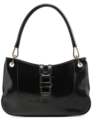 Gucci 001 4150 Black Patent Leather Jackie Shoulder Bag