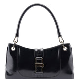 Gucci 001 4150 Black Patent Leather Jackie Shoulder Bag