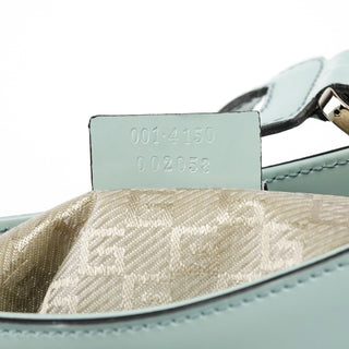 Gucci 001 4150 Light Blue Patent Jackie Shoulder Bag