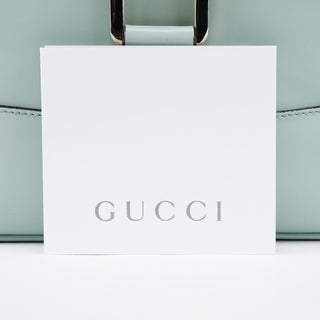 Gucci 001 4150 Light Blue Patent Jackie Shoulder Bag