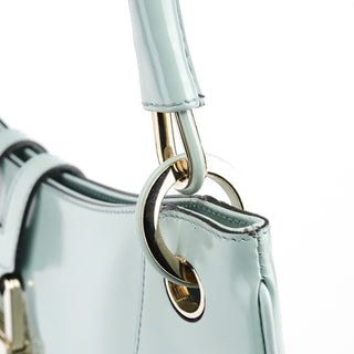 Gucci 001 4150 Light Blue Patent Jackie Shoulder Bag