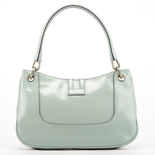 Gucci 001 4150 Light Blue Patent Jackie Shoulder Bag