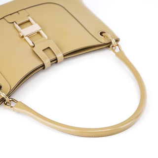Gucci 001 4150 Yellow Patent Leather Jackie Shoulder Bag
