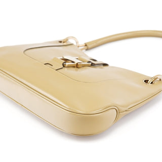 Gucci 001 4150 Yellow Patent Leather Jackie Shoulder Bag