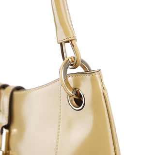 Gucci 001 4150 Yellow Patent Leather Jackie Shoulder Bag