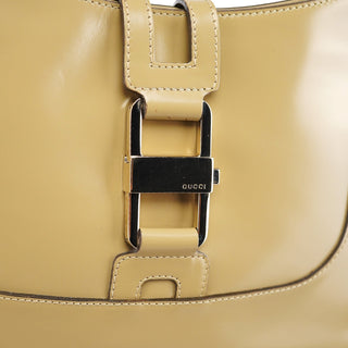 Gucci 001 4150 Yellow Patent Leather Jackie Shoulder Bag