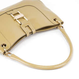 Gucci 001 4150 Yellow Patent Leather Jackie Shoulder Bag