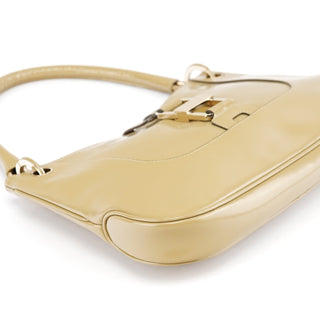 Gucci 001 4150 Yellow Patent Leather Jackie Shoulder Bag