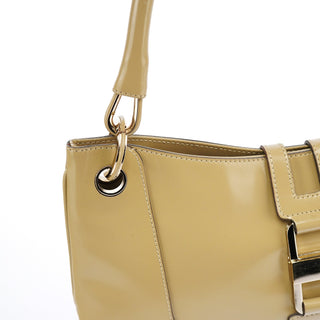 Gucci 001 4150 Yellow Patent Leather Jackie Shoulder Bag