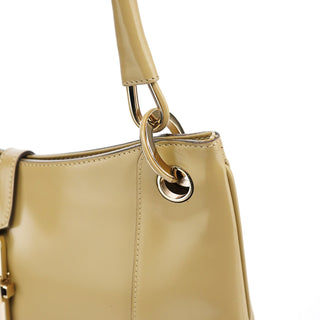 Gucci 001 4150 Yellow Patent Leather Jackie Shoulder Bag