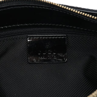 Gucci 001 4152 Black GG Patent Leather Shoulder Bag
