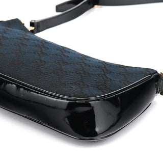 Gucci 001 4152 Black GG Patent Leather Shoulder Bag