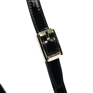 Gucci 001 4152 Black GG Patent Leather Shoulder Bag