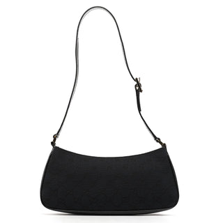 Gucci 001 4152 Black GG Patent Leather Shoulder Bag
