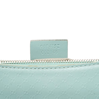 Gucci 001 4152 Light Blue Micro GG Leather Shoulder Bag
