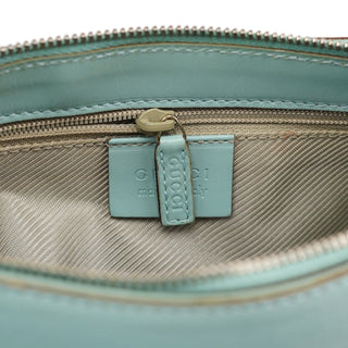 Gucci 001 4152 Light Blue Micro GG Leather Shoulder Bag
