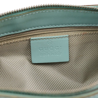 Gucci 001 4152 Light Blue Micro GG Leather Shoulder Bag