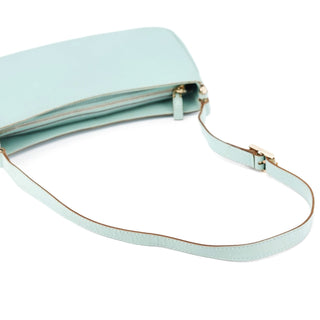 Gucci 001 4152 Light Blue Micro GG Leather Shoulder Bag