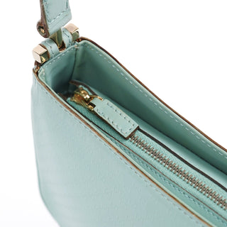 Gucci 001 4152 Light Blue Micro GG Leather Shoulder Bag
