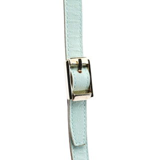 Gucci 001 4152 Light Blue Micro GG Leather Shoulder Bag