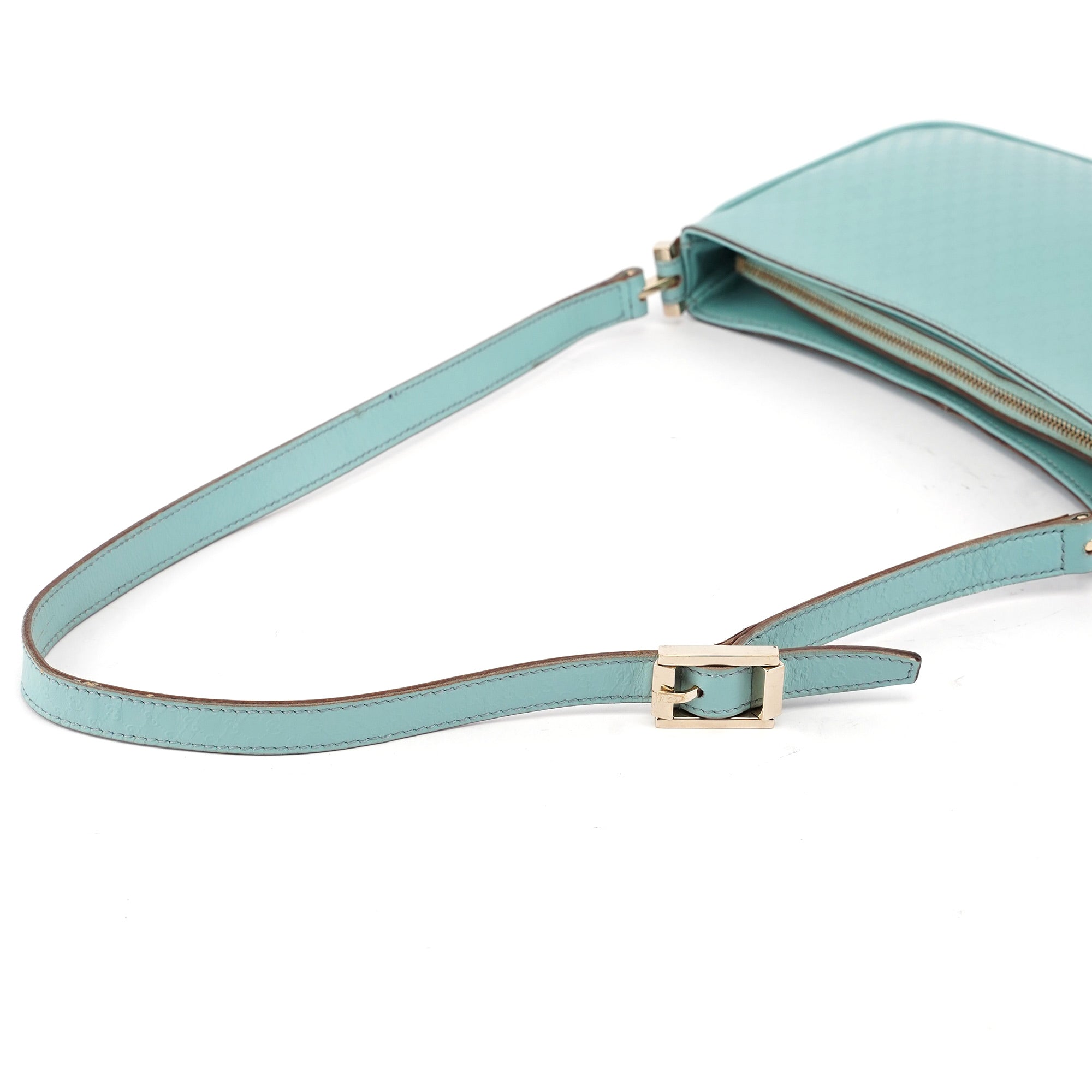 Gucci 001 4152 Light Blue Micro GG Shoulder Bag