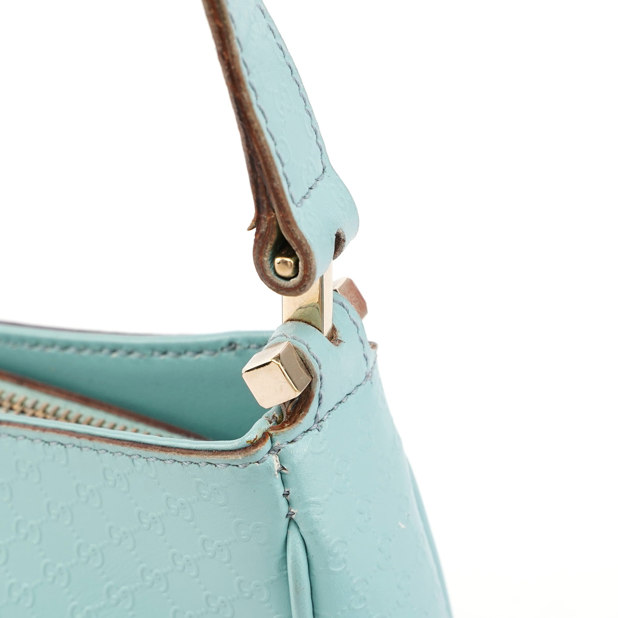 Gucci 001 4152 Light Blue Micro GG Shoulder Bag