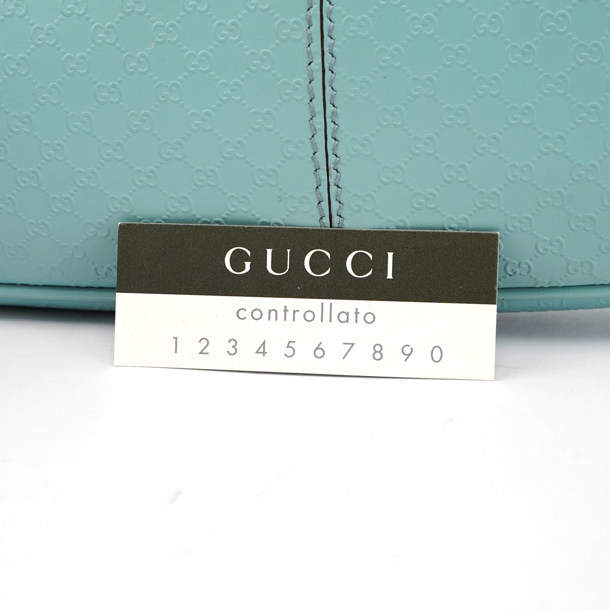 Gucci 001 4152 Light Blue Micro GG Shoulder Bag