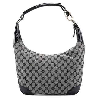 Gucci 001 4157 Grey GG Patent Shoulder Bag