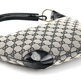 Gucci 001 4158 Beige Black GG Shoulder Bag