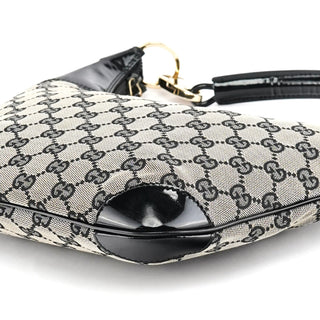 Gucci 001 4158 Beige Black GG Shoulder Bag