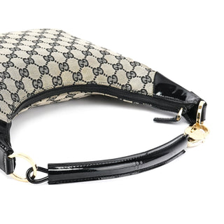Gucci 001 4158 Beige Black GG Shoulder Bag
