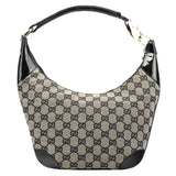 Gucci 001 4158 Beige Black GG Shoulder Bag