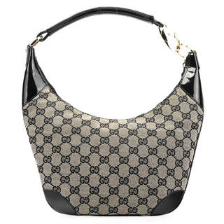 Gucci 001 4158 Beige Black GG Shoulder Bag