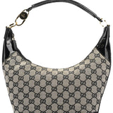 Gucci 001 4158 Beige Black GG Shoulder Bag