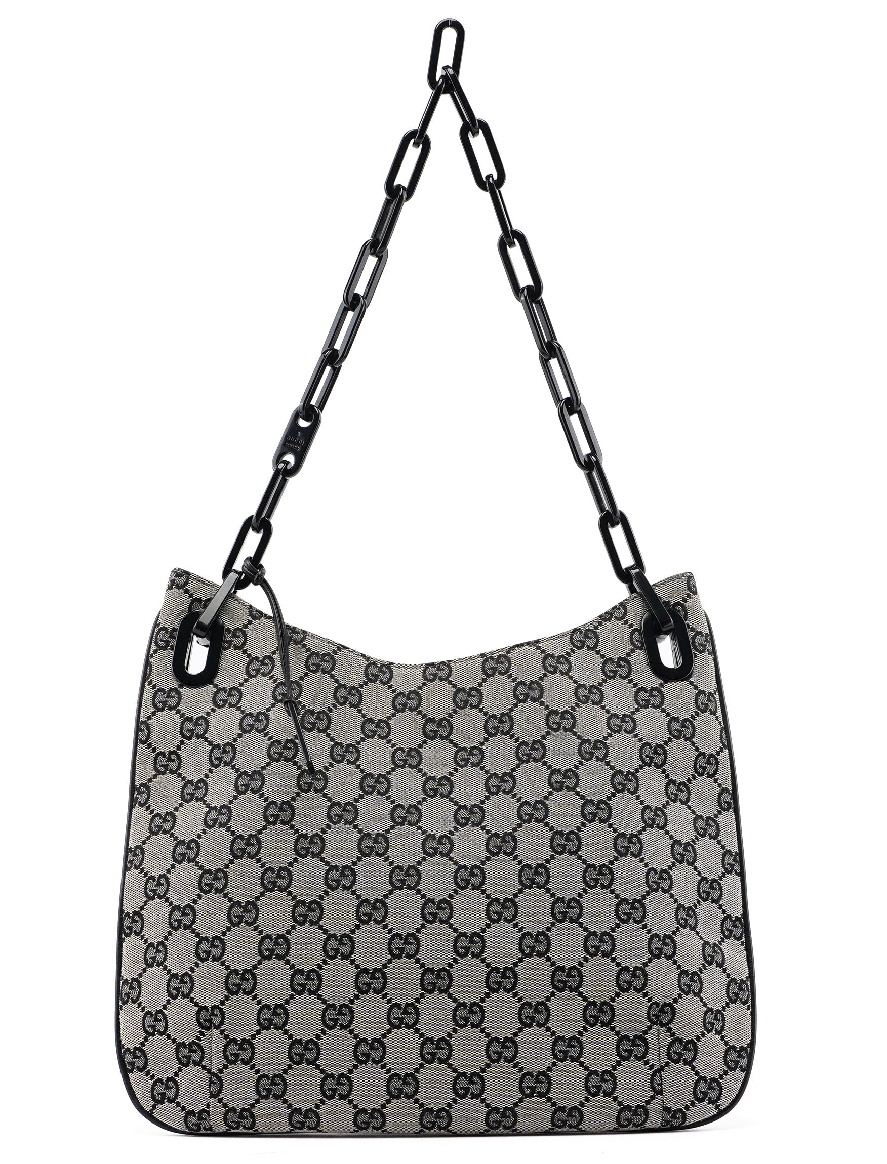 Gucci 001 4168 Beige GG Plastic Chain Shoulder Bag