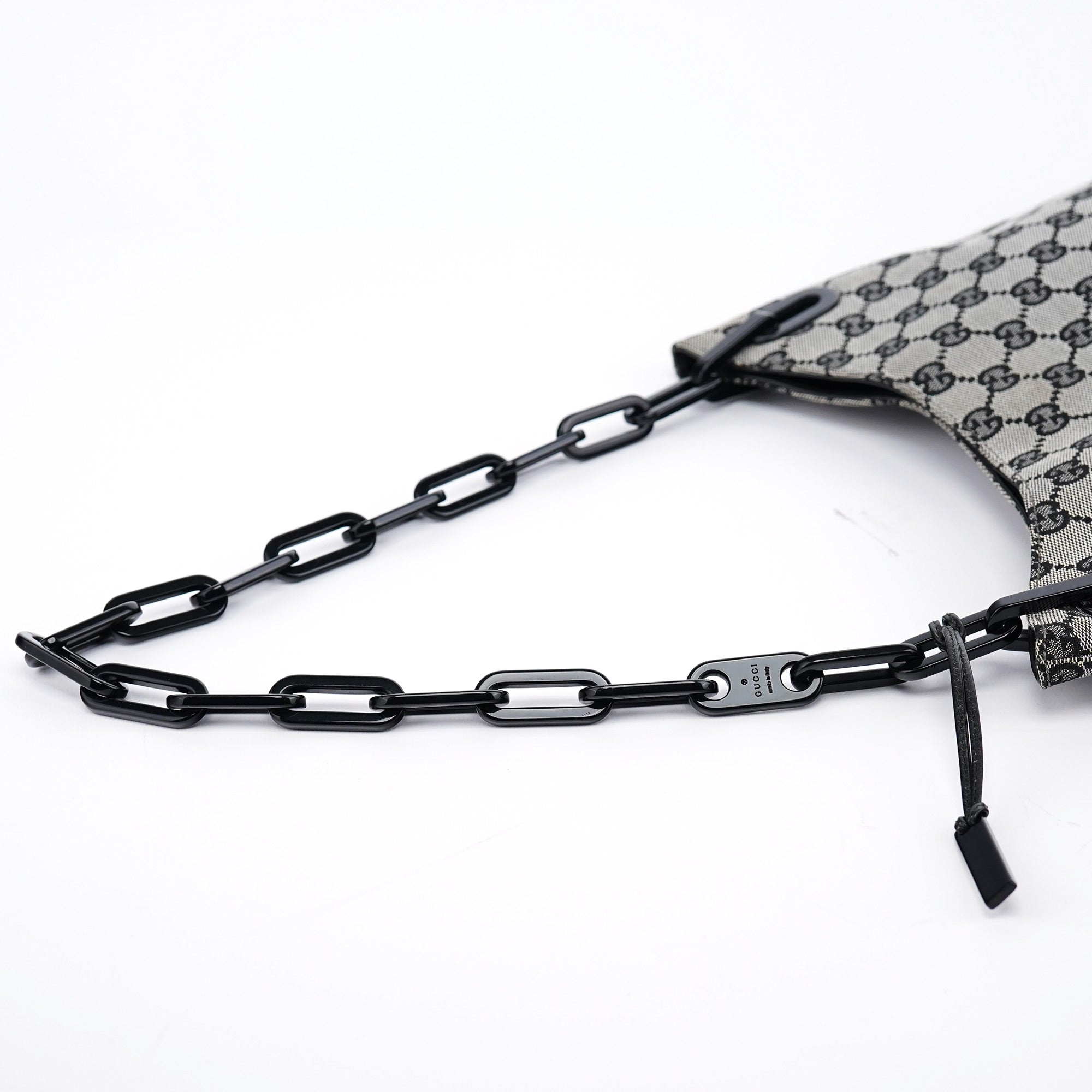 Gucci 001 4168 Beige GG Plastic Chain Shoulder Bag