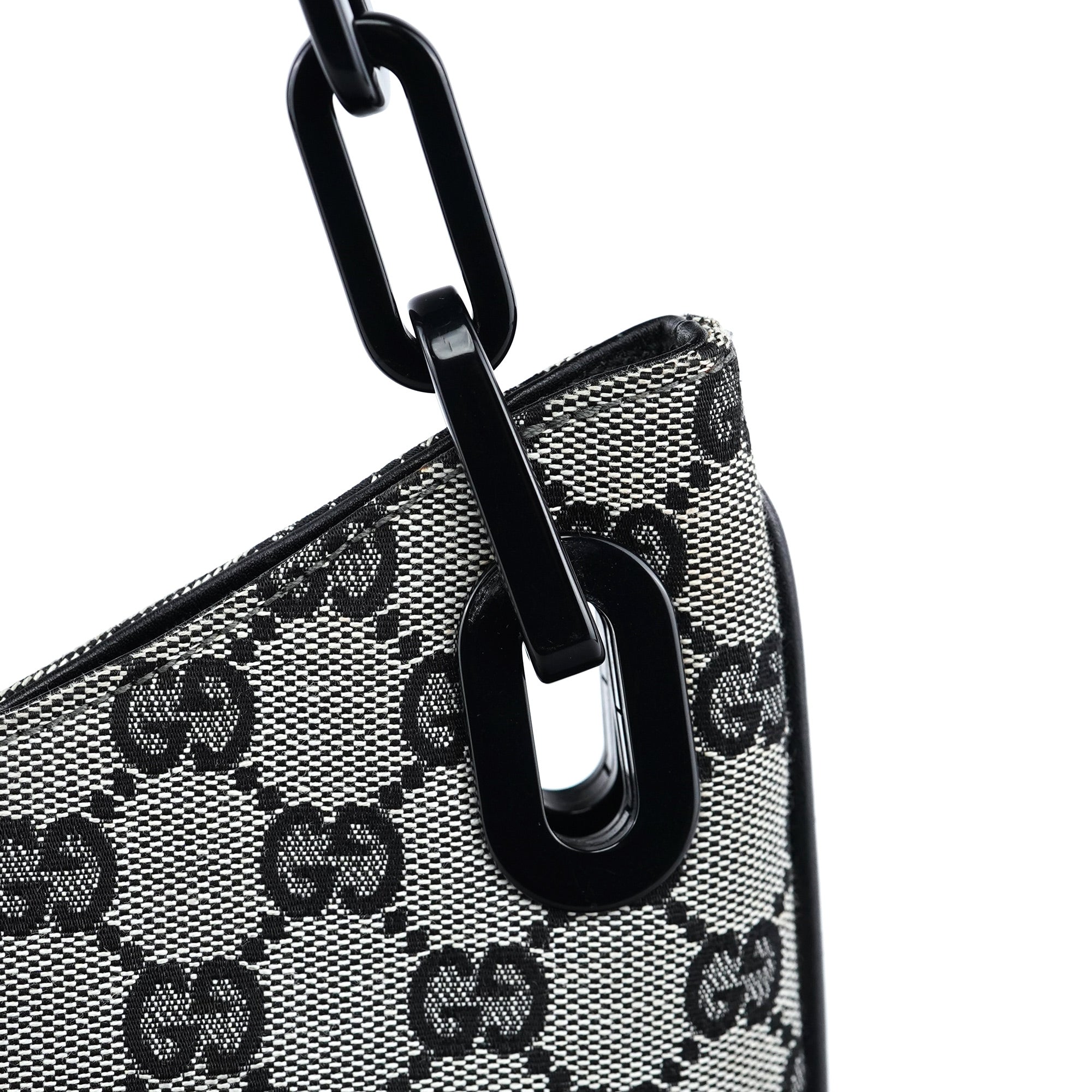 Gucci 001 4168 Beige GG Plastic Chain Shoulder Bag