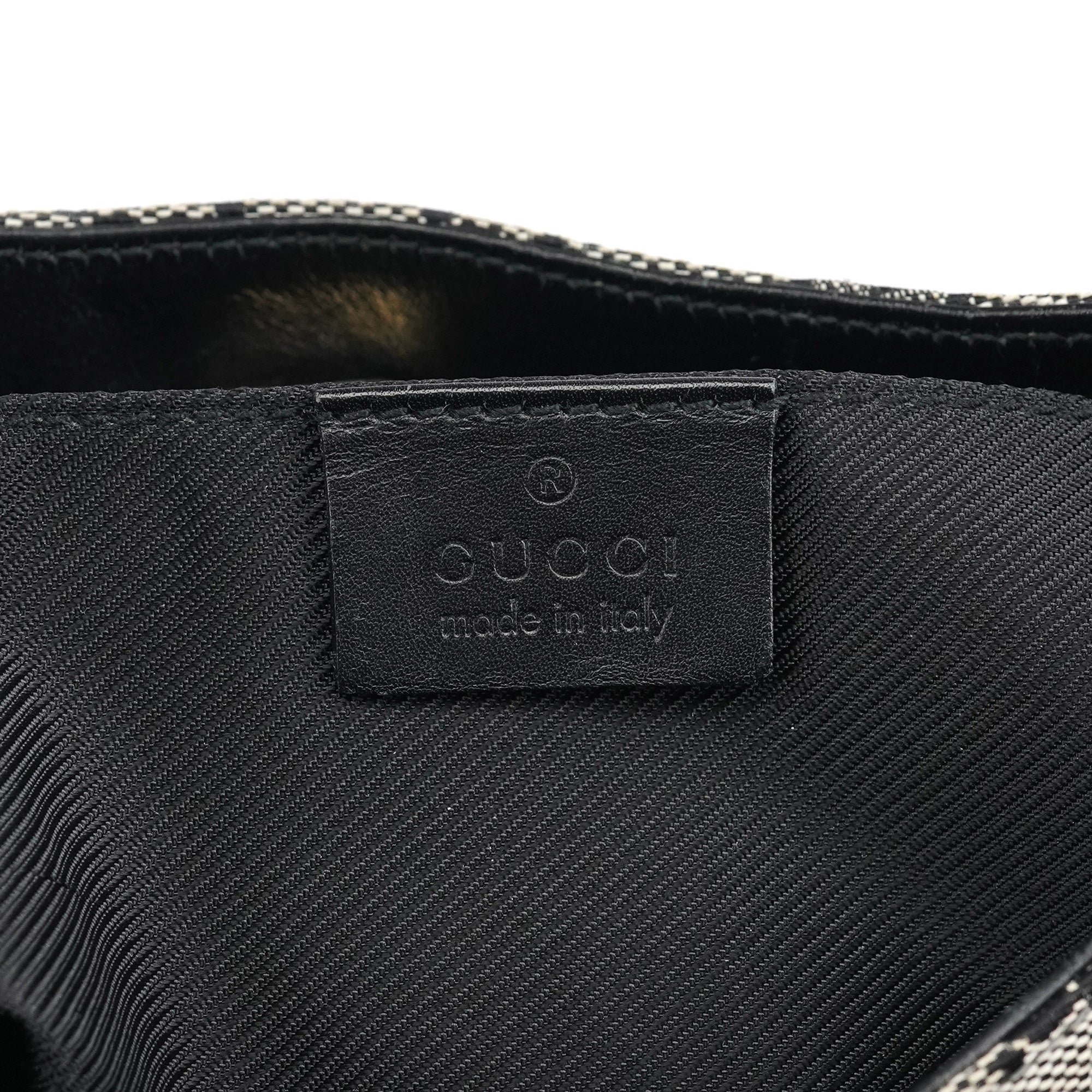 Gucci 001 4168 Sac porté épaule en toile GG grise à chaîne en plastique