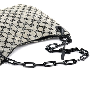 Gucci 001 4168 Grey GG Plastic Chain Shoulder Bag