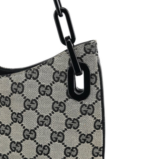 Gucci 001 4168 Grey GG Plastic Chain Shoulder Bag