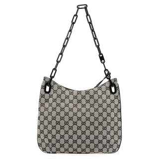 Gucci 001 4168 Grey GG Plastic Chain Shoulder Bag
