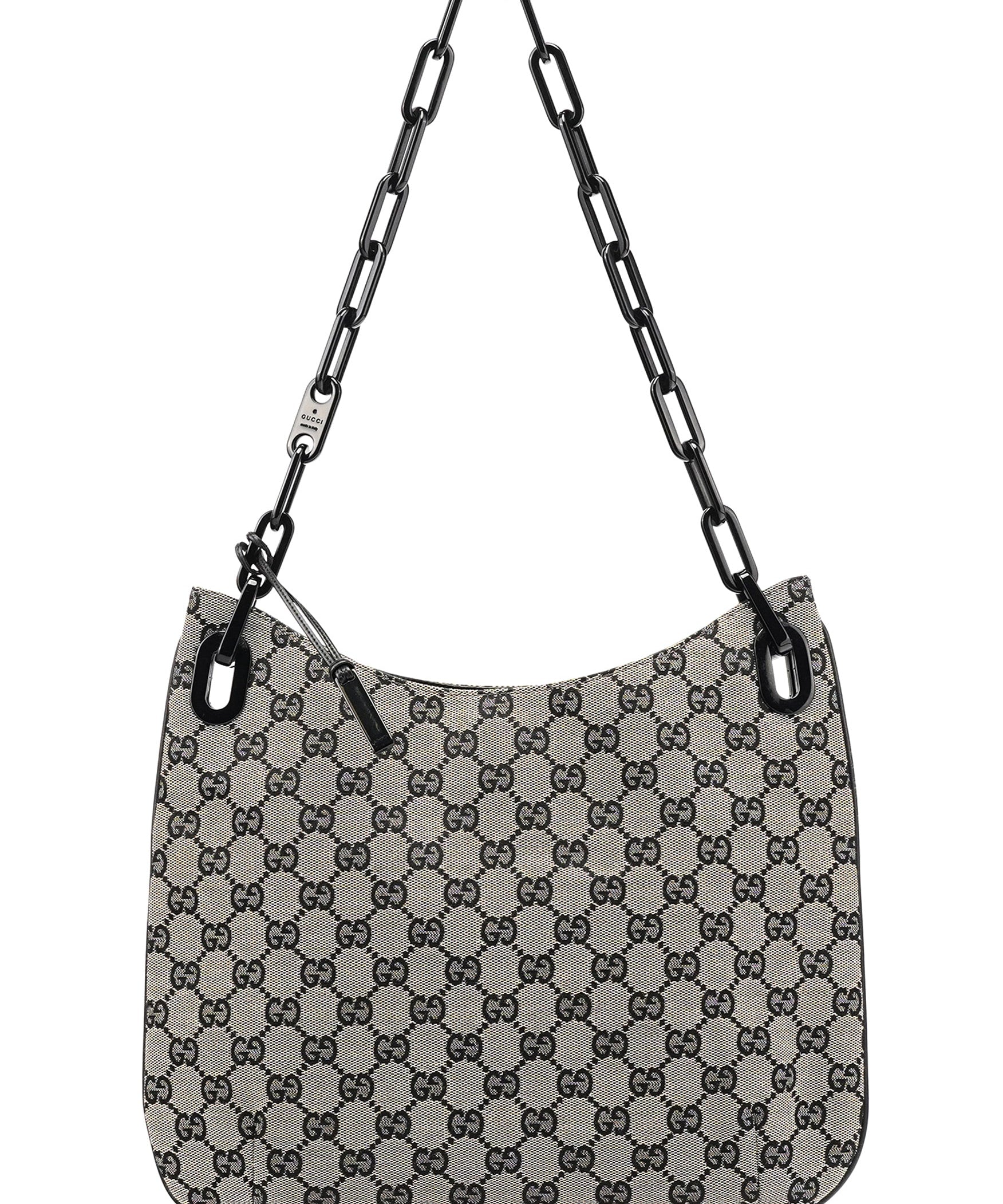 Gucci 001 4168 Grey GG Plastic Chain Shoulder Bag