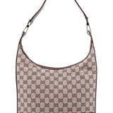 Gucci 001 4204 Beige Brown GG Hobo Shoulder Bag