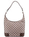 Gucci 001 4204 Beige Brown GG Hobo Shoulder Bag