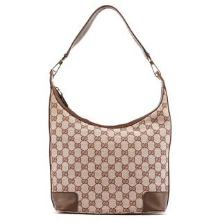 Gucci 001 4204 Beige Brown GG Shoulder Bag