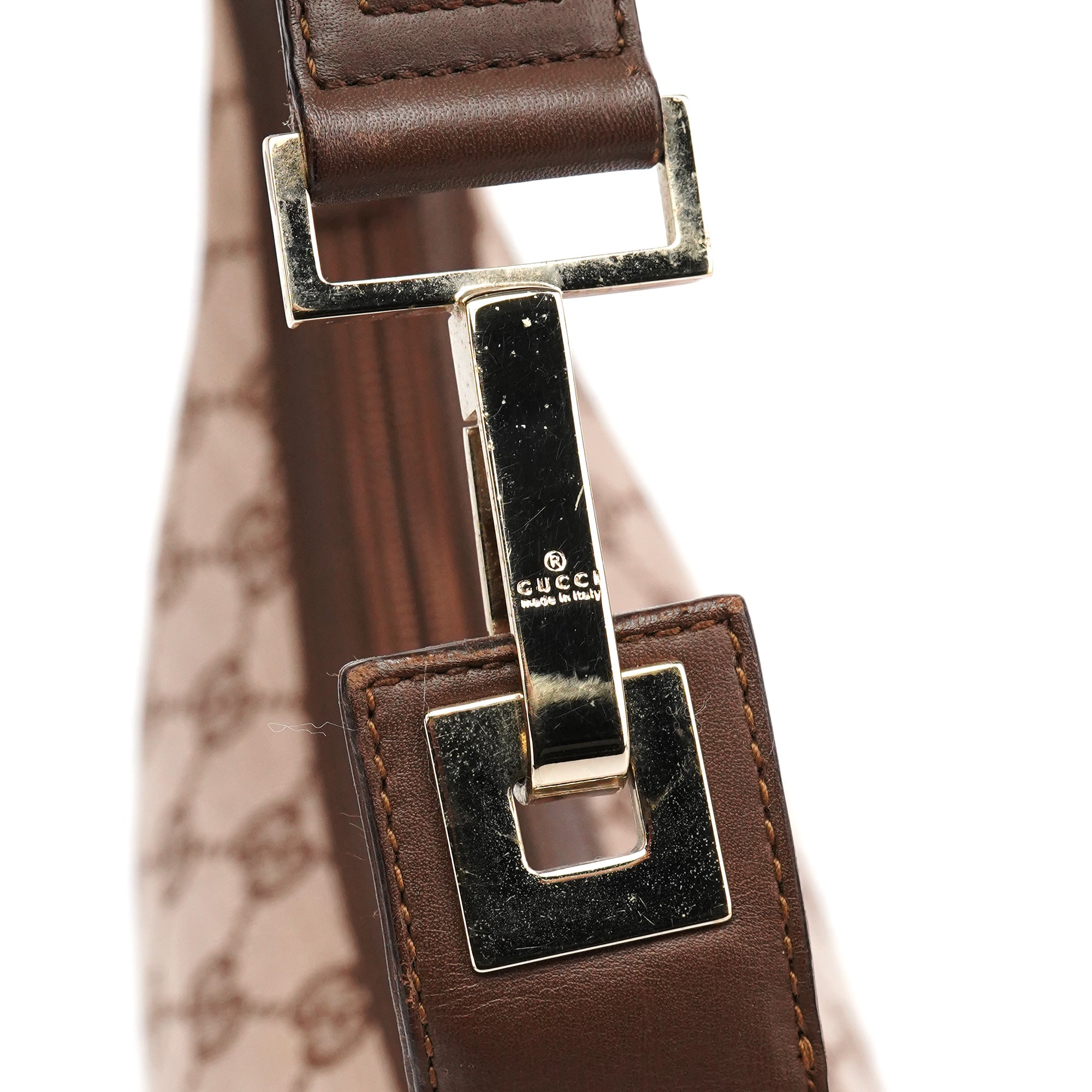 Gucci 001 4204 Beige Brown GG Shoulder Bag